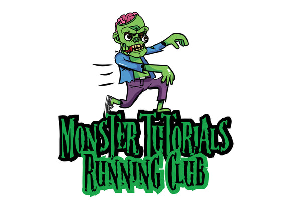 Zombie Monster Tutorials Running Club Sticker