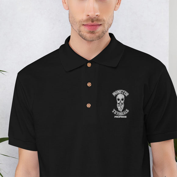 Classic Monster Tutorials Logo Embroidered Polo Shirt