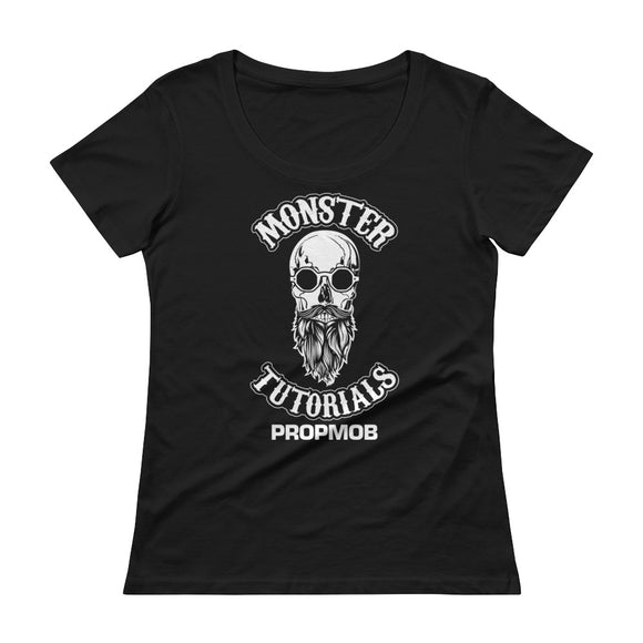 Official Monster Tutorials Ladies' Scoopneck T-Shirt