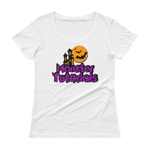 Official Monster Tutorials Ladies' Scoopneck T-Shirt